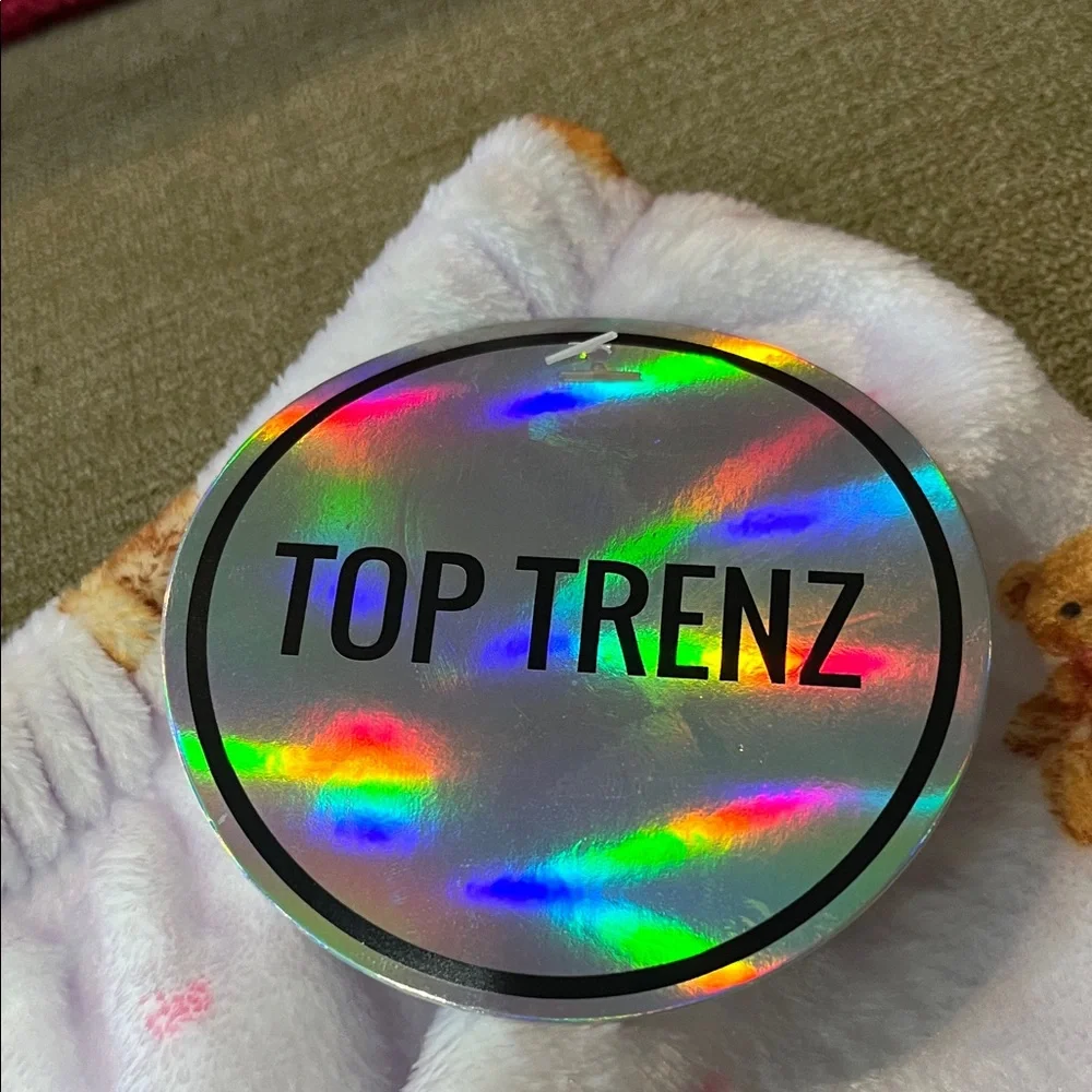 🤑3 for $12 🤑 Top Trenz Plush Teddy Bear Print Lounge Shorts - Light Pink - Picture 2 of 7